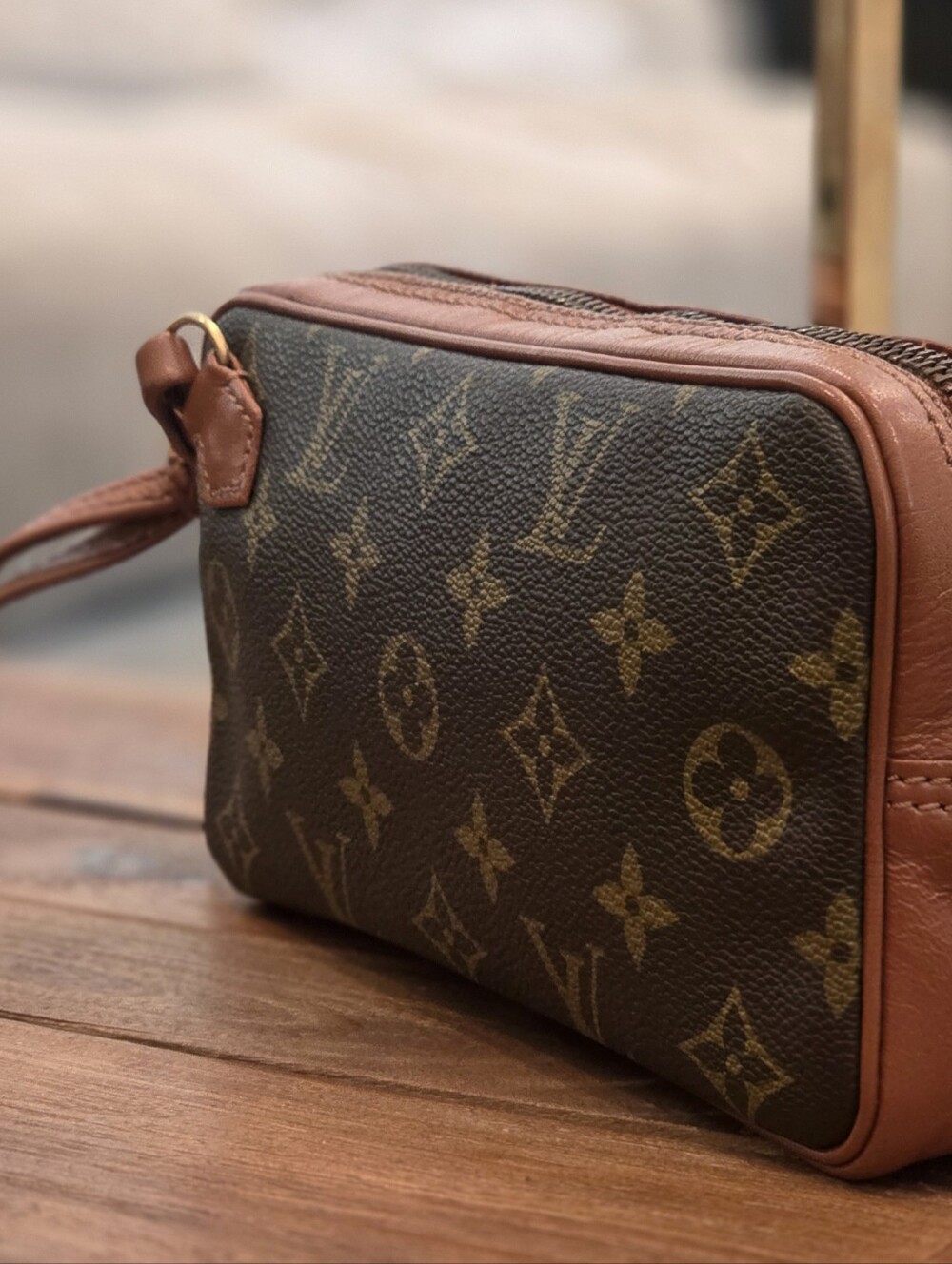 Louis Vuitton 1980s Travel Accessory Pouchett Wristlett. Ultra Rare - Picture 2 of 10